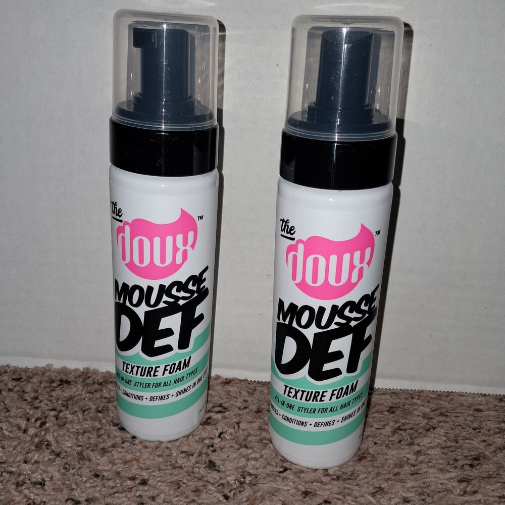2 Pack The Doux Mousse Def Texture Foam Styling Foam Curly Hair 7 oz New